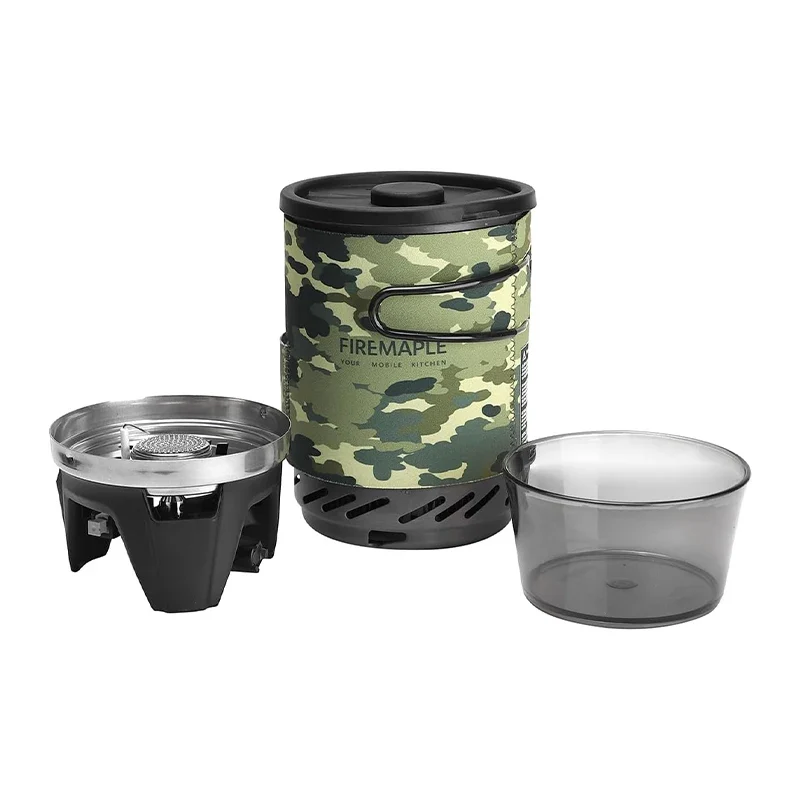 Fire-Maple Stern X1 Camping-Kochsystem – Tragbarer Gaskocher mit Wärmetauscher | Piezozündung & Aluminiumtopf | Für Trekking, Camping & Höhenlagen
