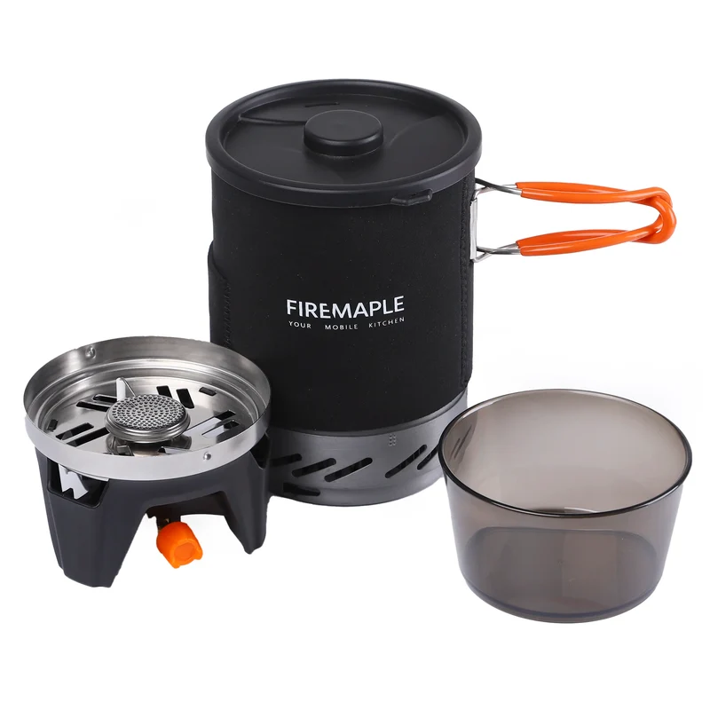 Fire-Maple Stern X1 Camping-Kochsystem – Tragbarer Gaskocher mit Wärmetauscher | Piezozündung & Aluminiumtopf | Für Trekking, Camping & Höhenlagen