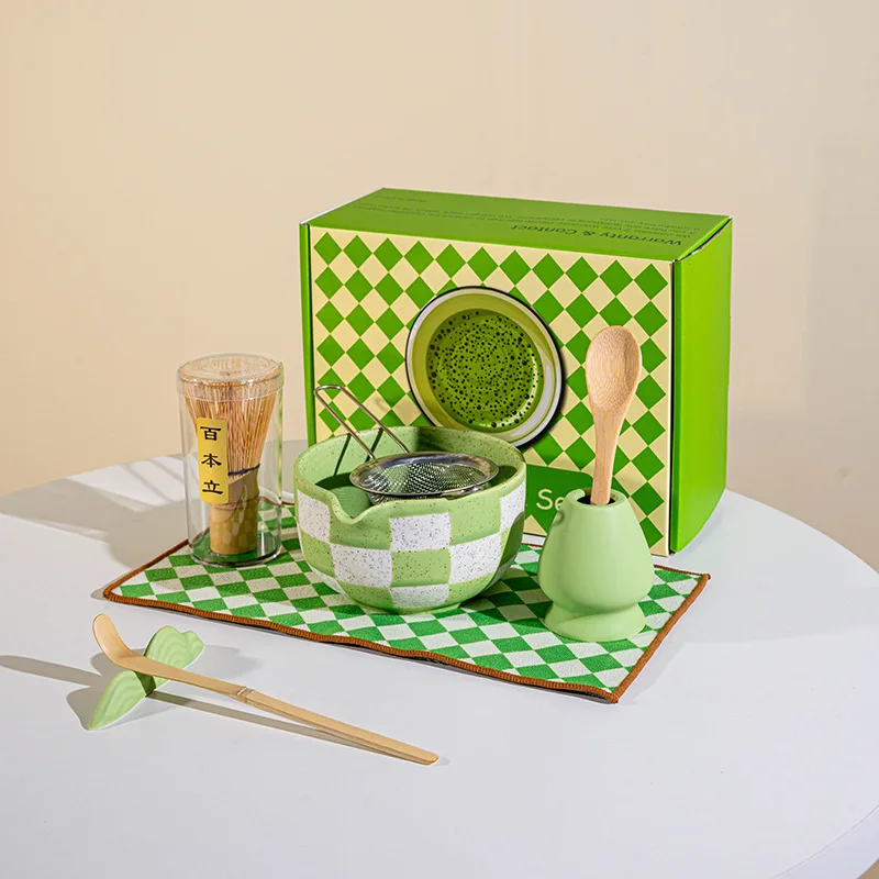 MatchaGenuss Keramik-Teeset – Japanisch Inspiriertes Matcha-Set mit Teeschale & Bambusbesen | Mehrteiliges Zubehörset | Für Matcha-Zubereitung & Teezeremonie