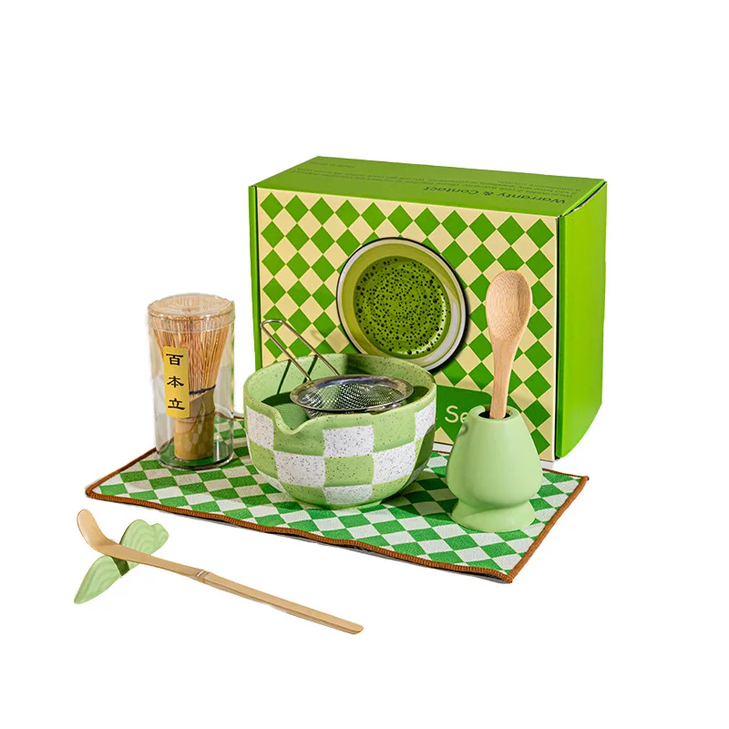 MatchaGenuss Keramik-Teeset – Japanisch Inspiriertes Matcha-Set mit Teeschale & Bambusbesen | Mehrteiliges Zubehörset | Für Matcha-Zubereitung & Teezeremonie