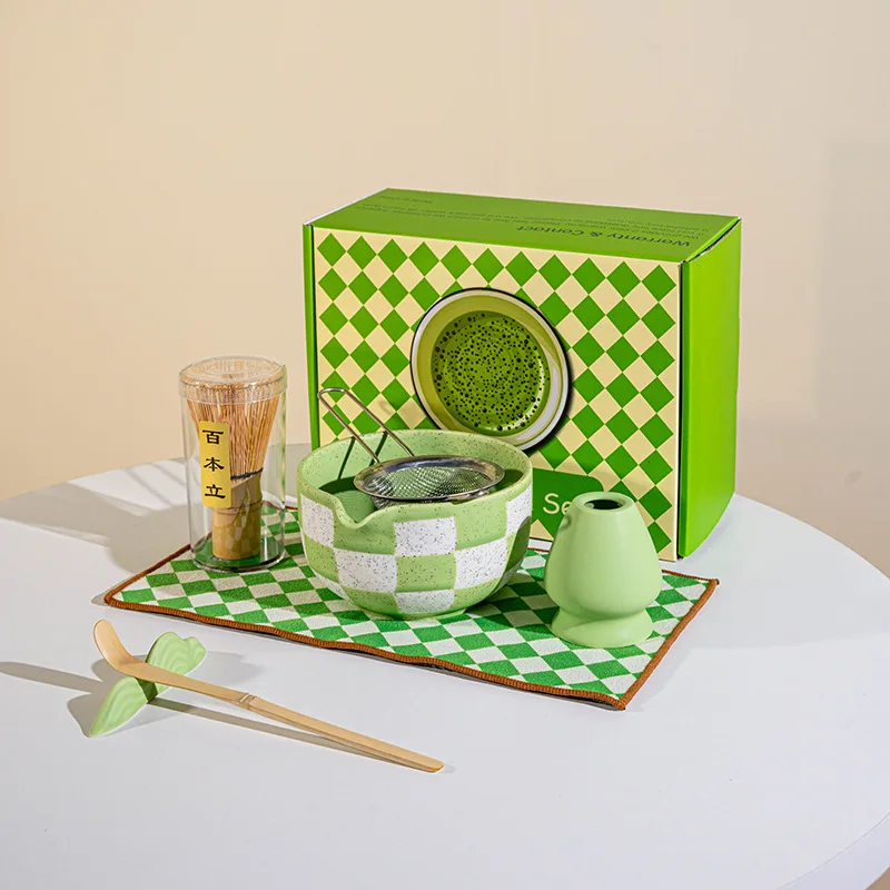 MatchaGenuss Keramik-Teeset – Japanisch Inspiriertes Matcha-Set mit Teeschale & Bambusbesen | Mehrteiliges Zubehörset | Für Matcha-Zubereitung & Teezeremonie