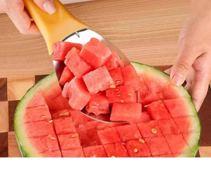 FruchtPro Obstschneider – Mehrzweck Mango- und Avocadoschneider | Edelstahl Obstschäler | Küchenwerkzeug für Obstzubereitung