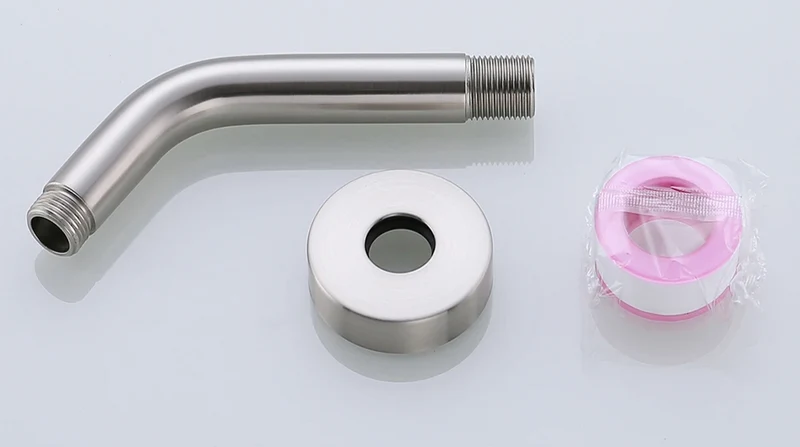AquaLuxe G1/2 Zoll Messing Duscharm – Runde Wandhalterung für Regendusche, Premium Verlängerungsrohr in 5 Farben