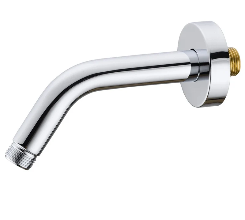 AquaLuxe G1/2 Zoll Messing Duscharm – Runde Wandhalterung für Regendusche, Premium Verlängerungsrohr in 5 Farben