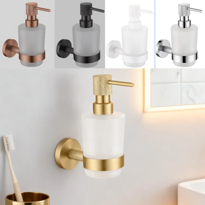 RoséEleganz Badaccessoires Set – Gebürstetes Roségold Edelstahl | Wandmontage Badezimmer Set | Stilvolle Badezimmer Ausstattung