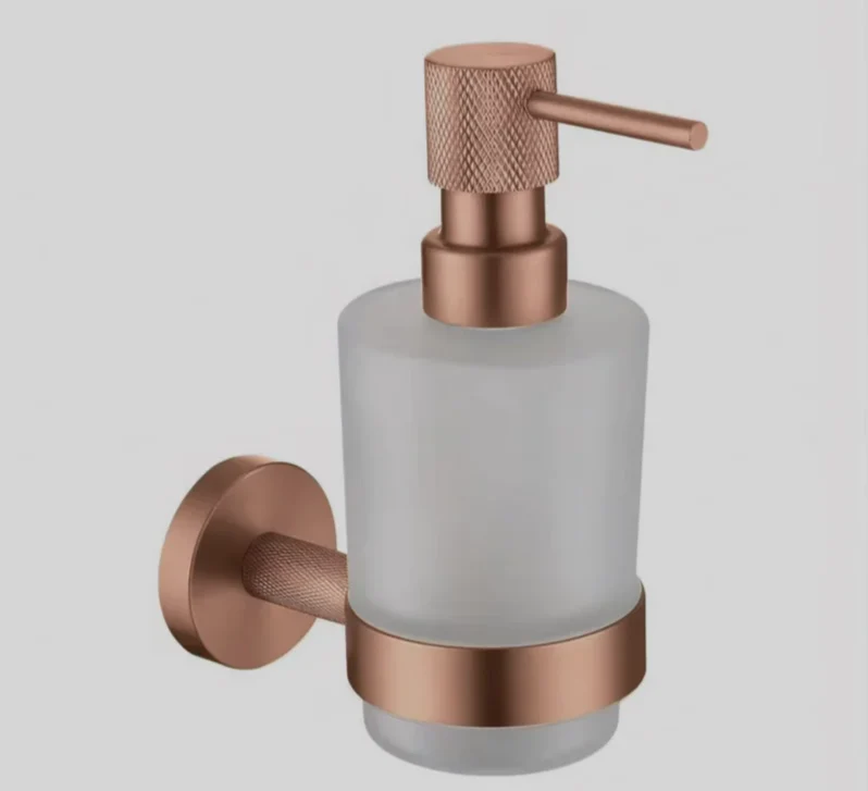 RoséEleganz Badaccessoires Set – Gebürstetes Roségold Edelstahl | Wandmontage Badezimmer Set | Stilvolle Badezimmer Ausstattung