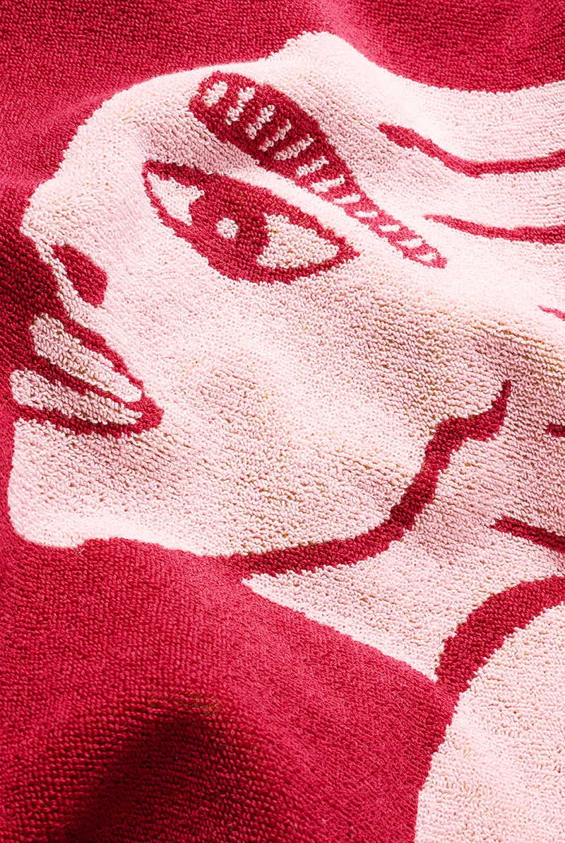 Beach Towel “THE DIVER” by Jeanne Decasper - XL 100% Cotton