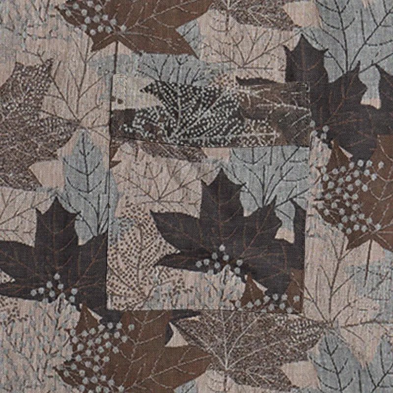 Kimono-Bademantel aus Baumwolle mit Ahornblattmuster für den Herbst