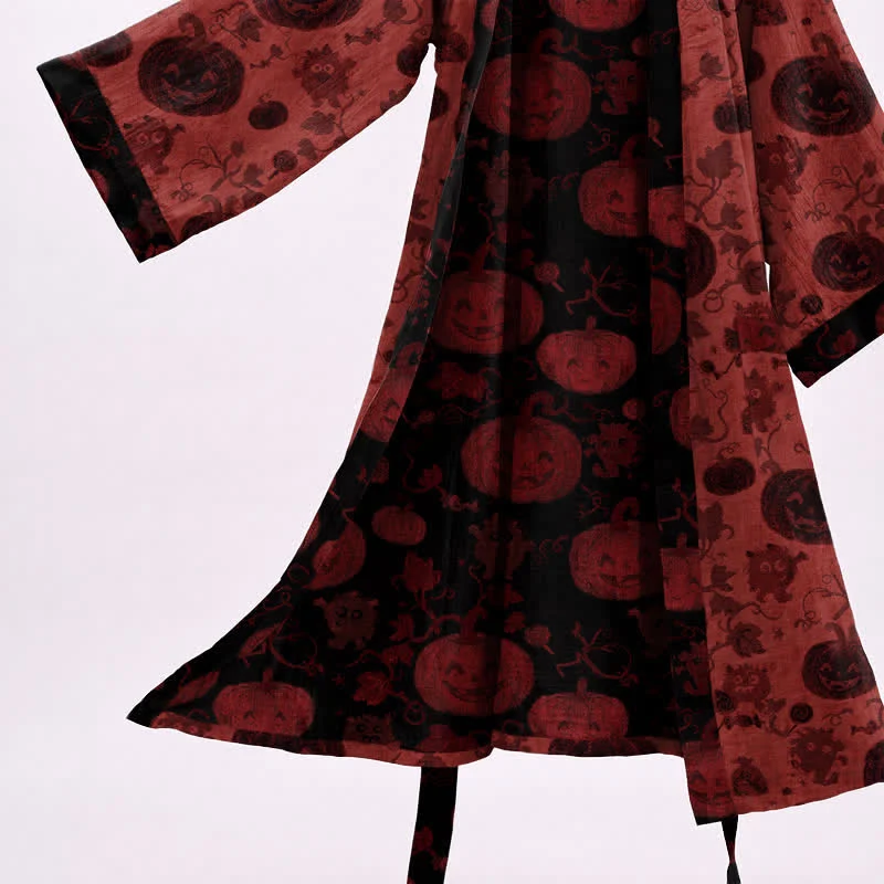 Rot-schwarzer Halloween-Monster-Baumwollkimono
