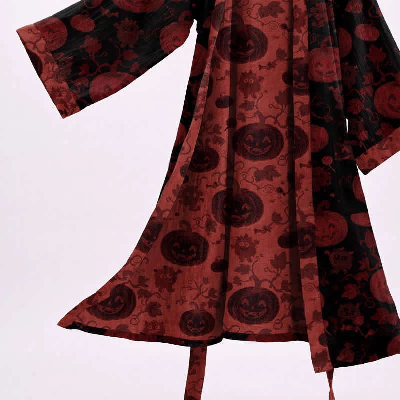 Rot-schwarzer Halloween-Monster-Baumwollkimono