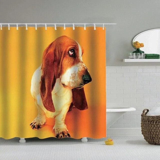 Duschvorhang Basset Hound Hunderasse Design