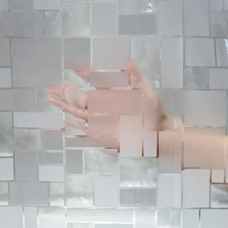 Transparenter PEVA Duschvorhang Mosaik Design