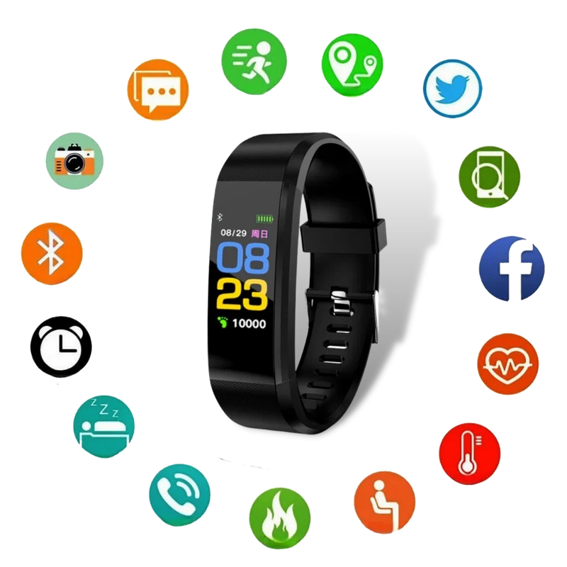 Senior Smartwatch med hjertefrekvens- og blodtrykksovervåking | Luvikno