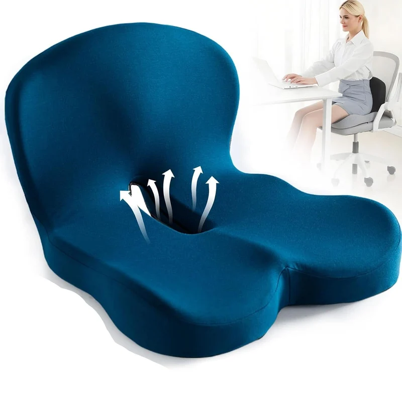 ErgoComfort Pad Memory Foam Seat Cushion | Luvikno