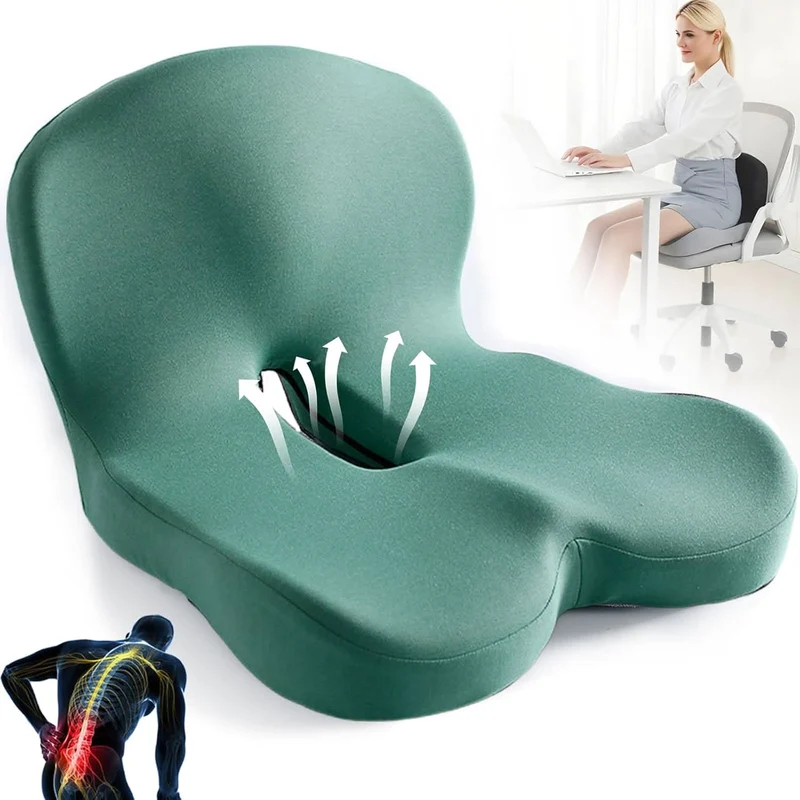 ErgoComfort Pad Memory Foam Seat Cushion | Luvikno