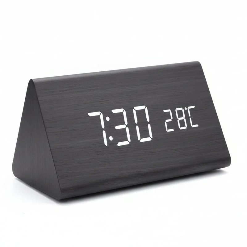 LED Vekkerklokke Tre-Look med 3 Alarmer & Temperatur | Luvikno