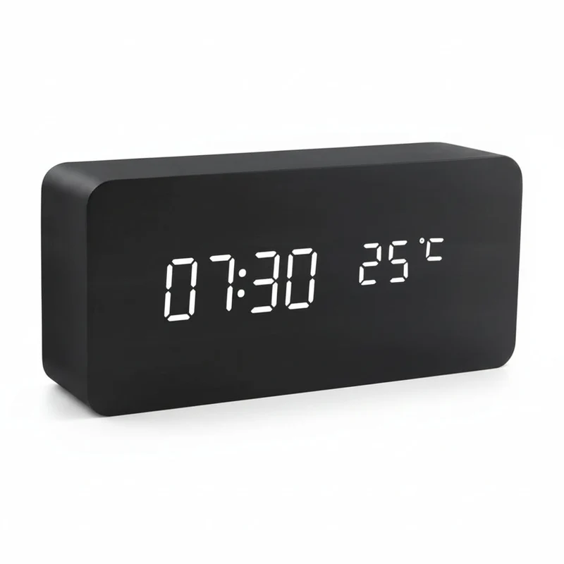 LED Vekkerklokke Tre-Look med 3 Alarmer & Temperatur | Luvikno