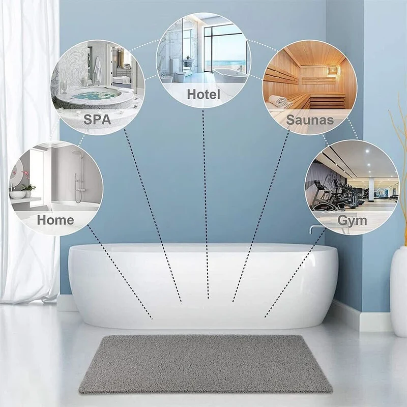 AQUALUXE AntiskliDusjmatte med Drenering | Luvikno