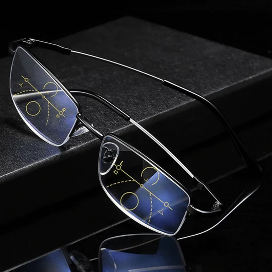 Progressive multifocal lesebriller med blålysfilter | Luvikno