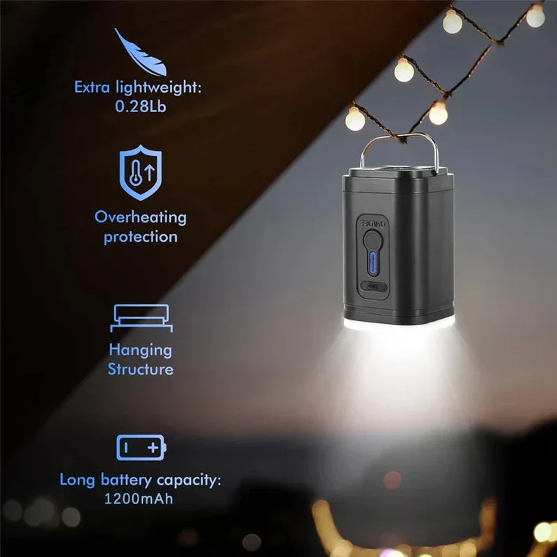 Mini luftpumpe USB-C med 5 dyser – 200 L/min | Luvikno