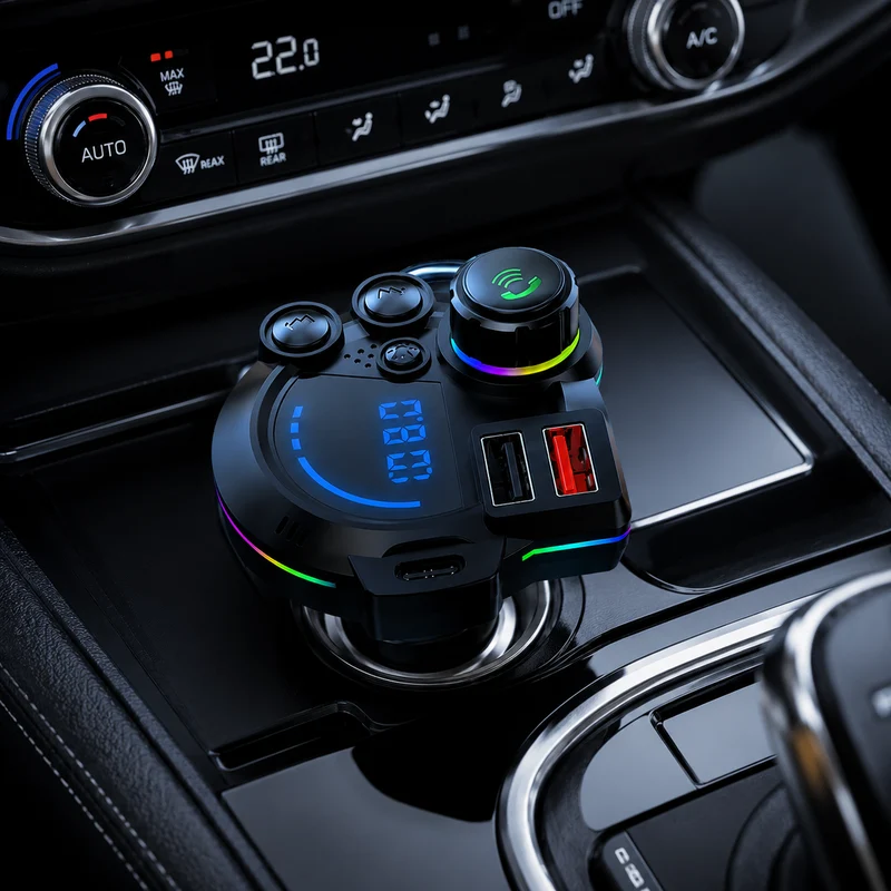 Bil FM-sender Bluetooth 5.3 Dual-USB | Luvikno