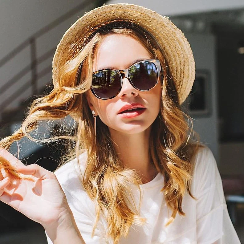 Oversized Cat-Eye Solbriller UV400 Polarized | Luvikno