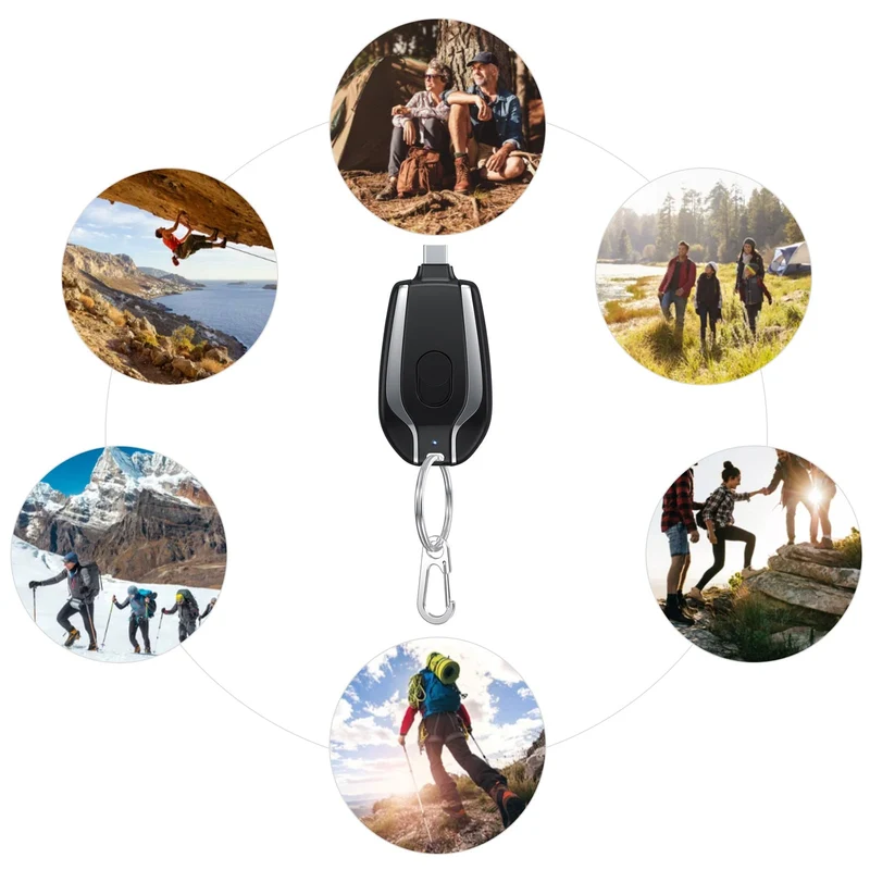Power bank nøkkelring 1500 mAh vanntett | Luvikno