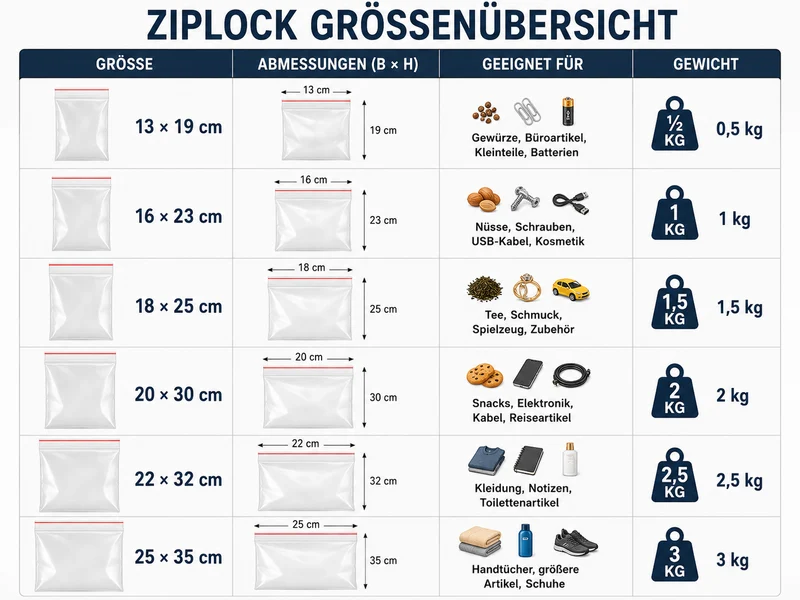 Resealable Ziplock poser 100-pakke | Luvikno