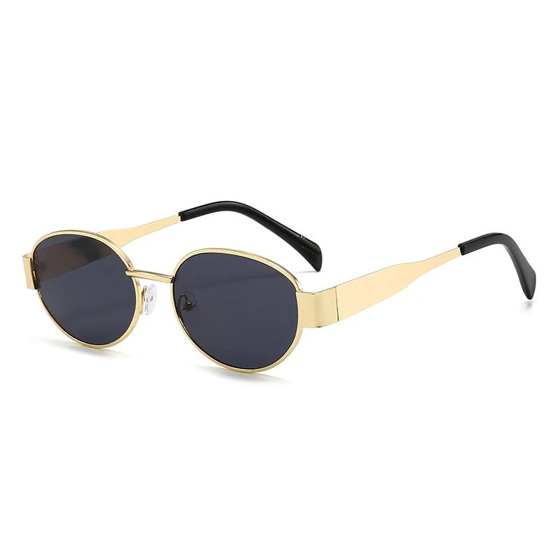 Dame moteriktig solbrille med elegant metallramme Luvikno