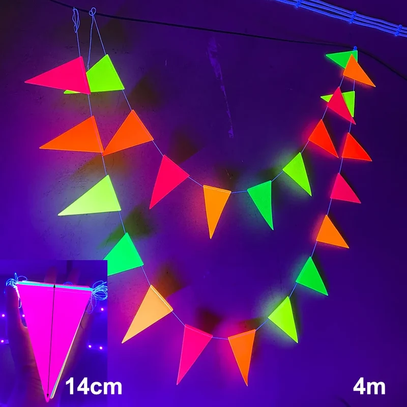 Neon Party Deko Set – Leuchtet im Dunkeln | Geburtstag, Hochzeit & 80er Disco