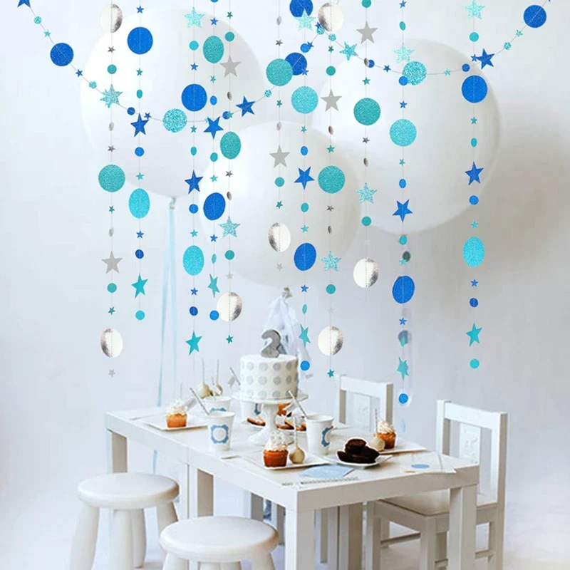 Papier Girlande 4m – 4 Farben, für Geburtstag, Hochzeit & Party