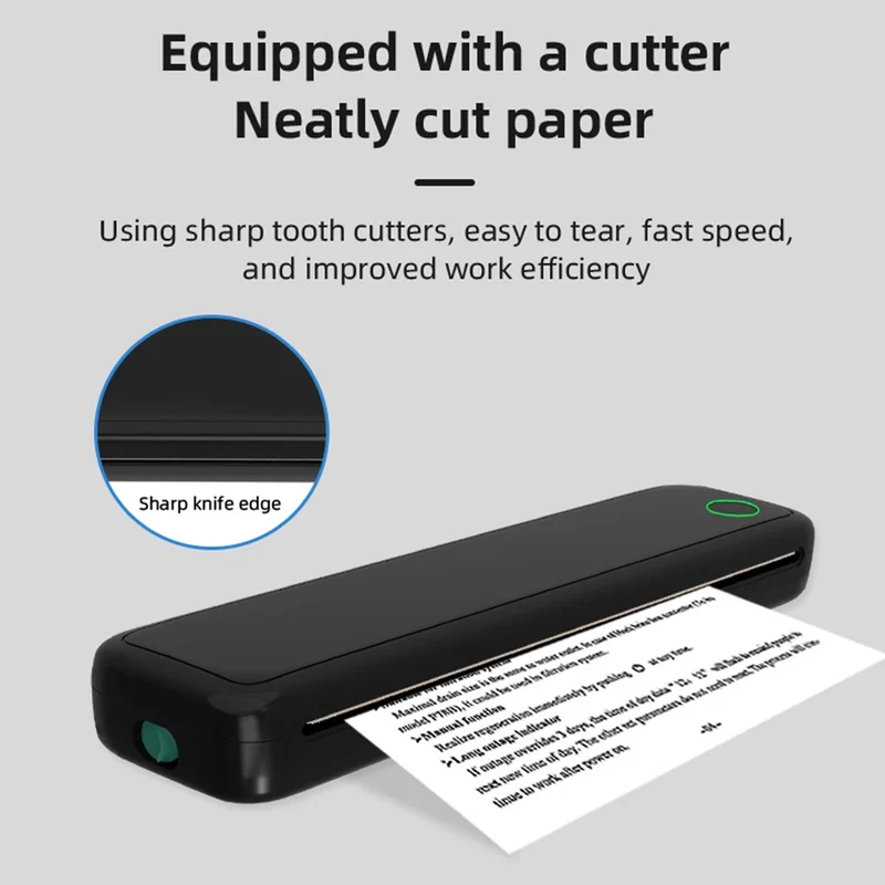 Tragbarer A4 Thermodrucker ohne Tinte – Bluetooth