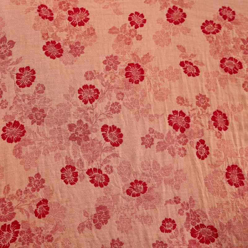 Retro-Kimono aus Baumwollgaze mit Blumenmuster