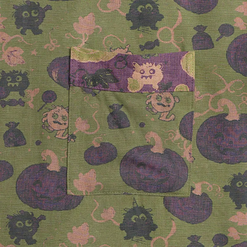 Halloween Kürbis Monster Baumwollkimono-Bademantel