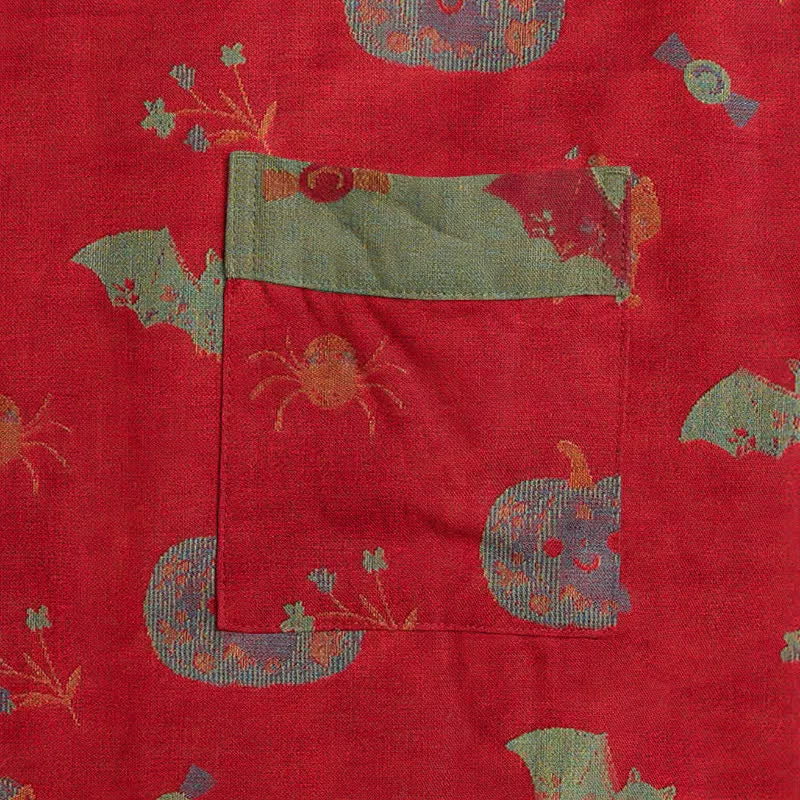 Halloween Kürbis Katze Baumwollkimono-Bademantel