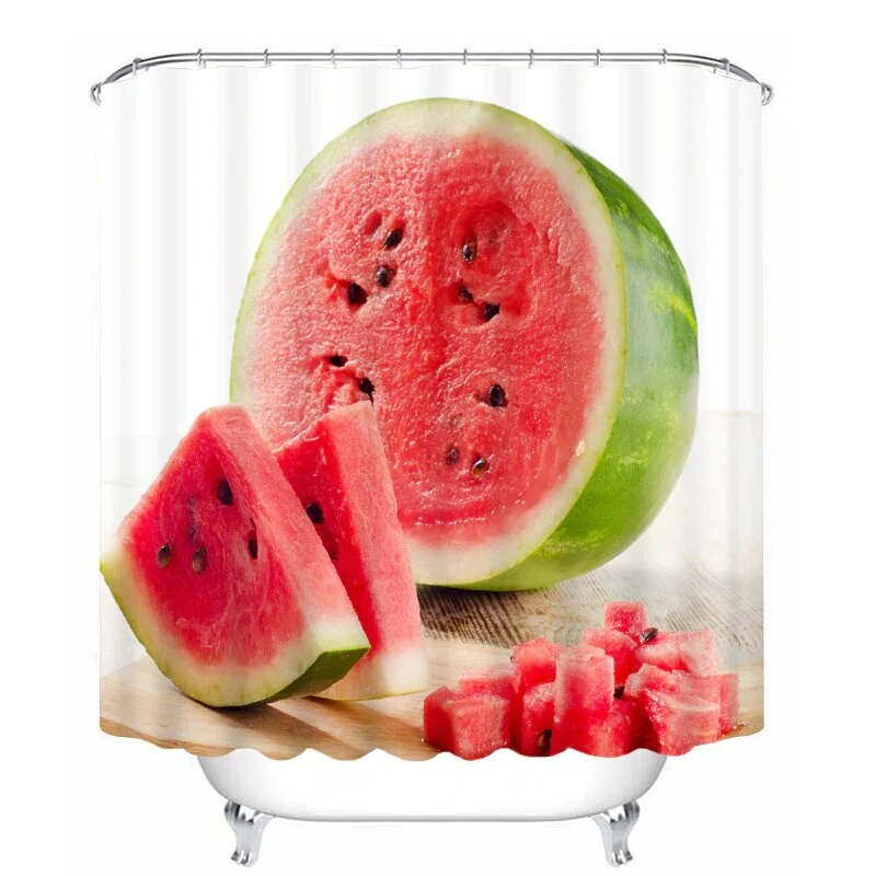 Duschvorhang mit frischer Wassermelone Motiv