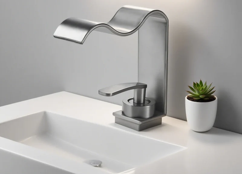 Goldglanz Waschtischarmatur mit Wasserfallauslauf und Einhebelmischer