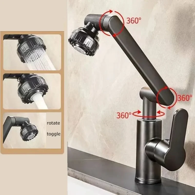 FlexiFlow 1080° Schwenkbarer Wasserhahn-Aufsatz