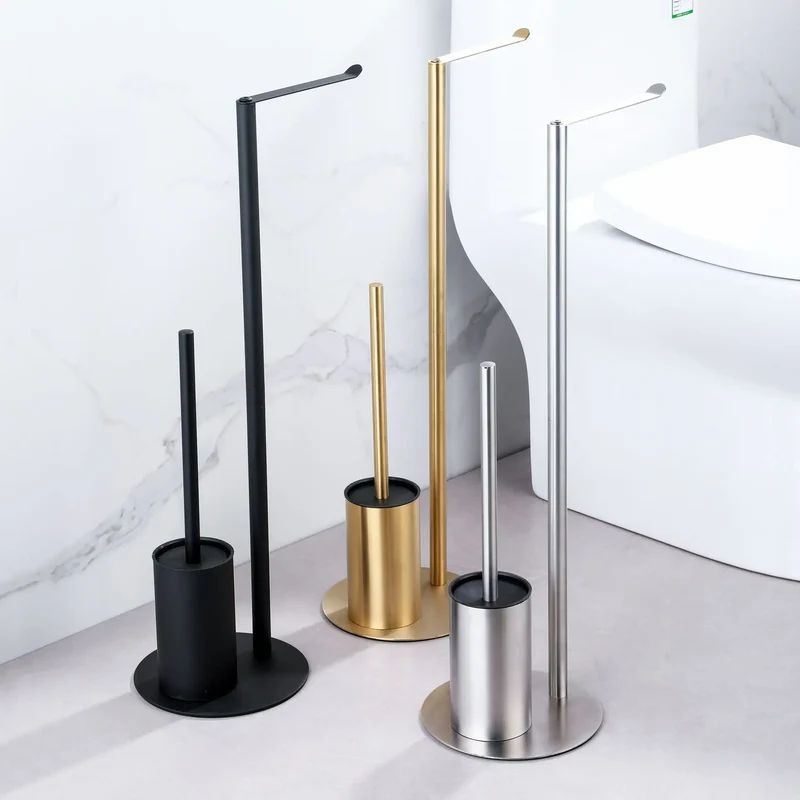 SteelPure DuoStand WC-Bürsten & Toilettenpapierhalter Set aus Edelstahl