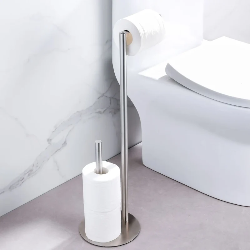 SteelPure DuoStand WC-Bürsten & Toilettenpapierhalter Set aus Edelstahl