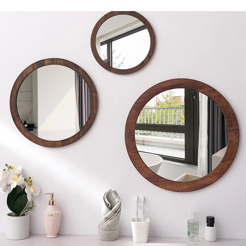 NordicFrame Glas Wandspiegel mit Holzrahmen