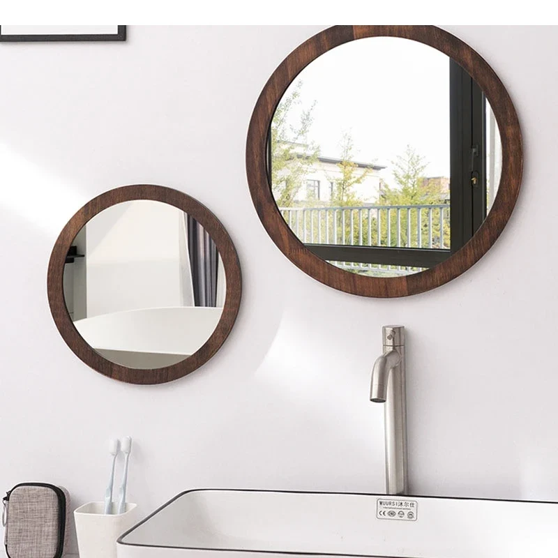 NordicFrame Glas Wandspiegel mit Holzrahmen
