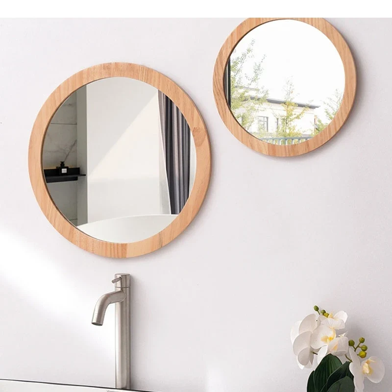 NordicFrame Glas Wandspiegel mit Holzrahmen