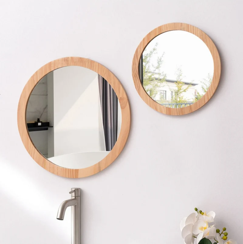 NordicFrame Glas Wandspiegel mit Holzrahmen