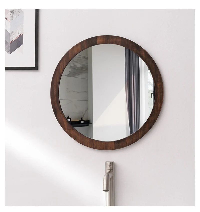 NordicFrame Glas Wandspiegel mit Holzrahmen