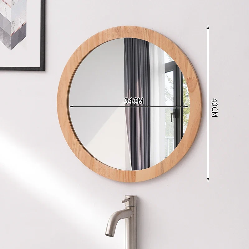 NordicFrame Glas Wandspiegel mit Holzrahmen