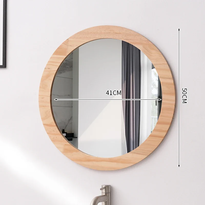 NordicFrame Glas Wandspiegel mit Holzrahmen