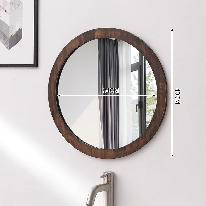 NordicFrame Glas Wandspiegel mit Holzrahmen