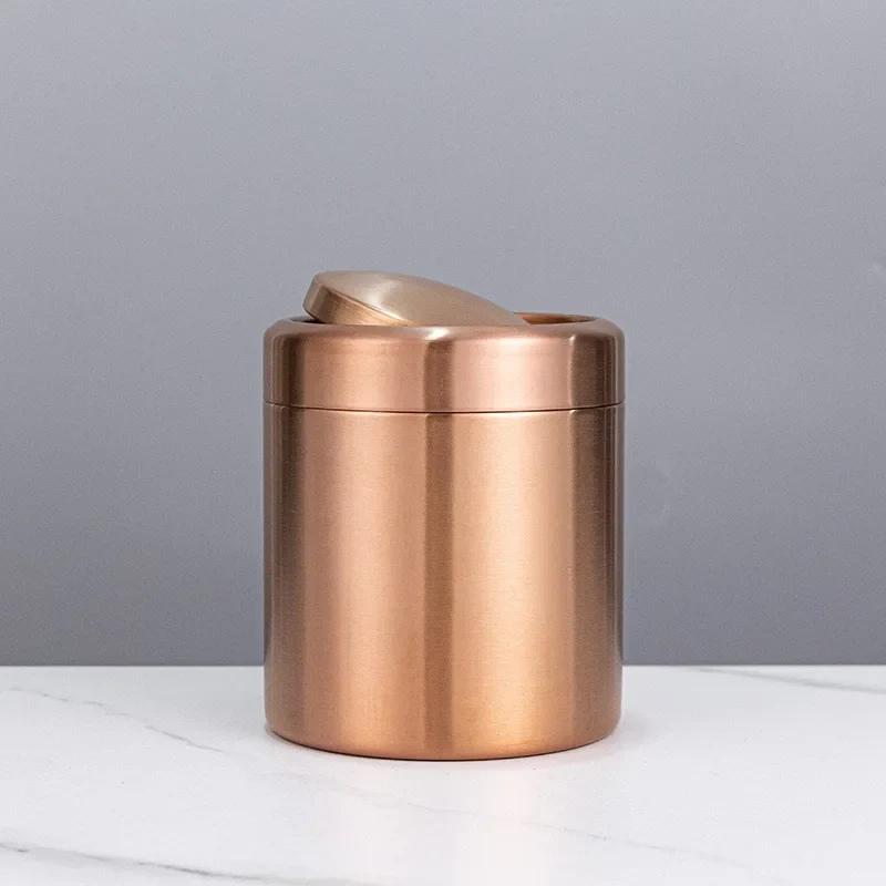 RoséDesk MiniBin Edelstahl Tisch-Mülleimer