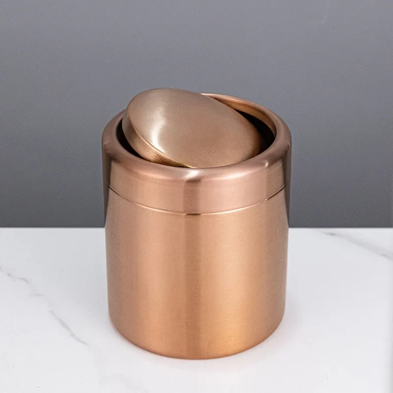 RoséDesk MiniBin Edelstahl Tisch-Mülleimer